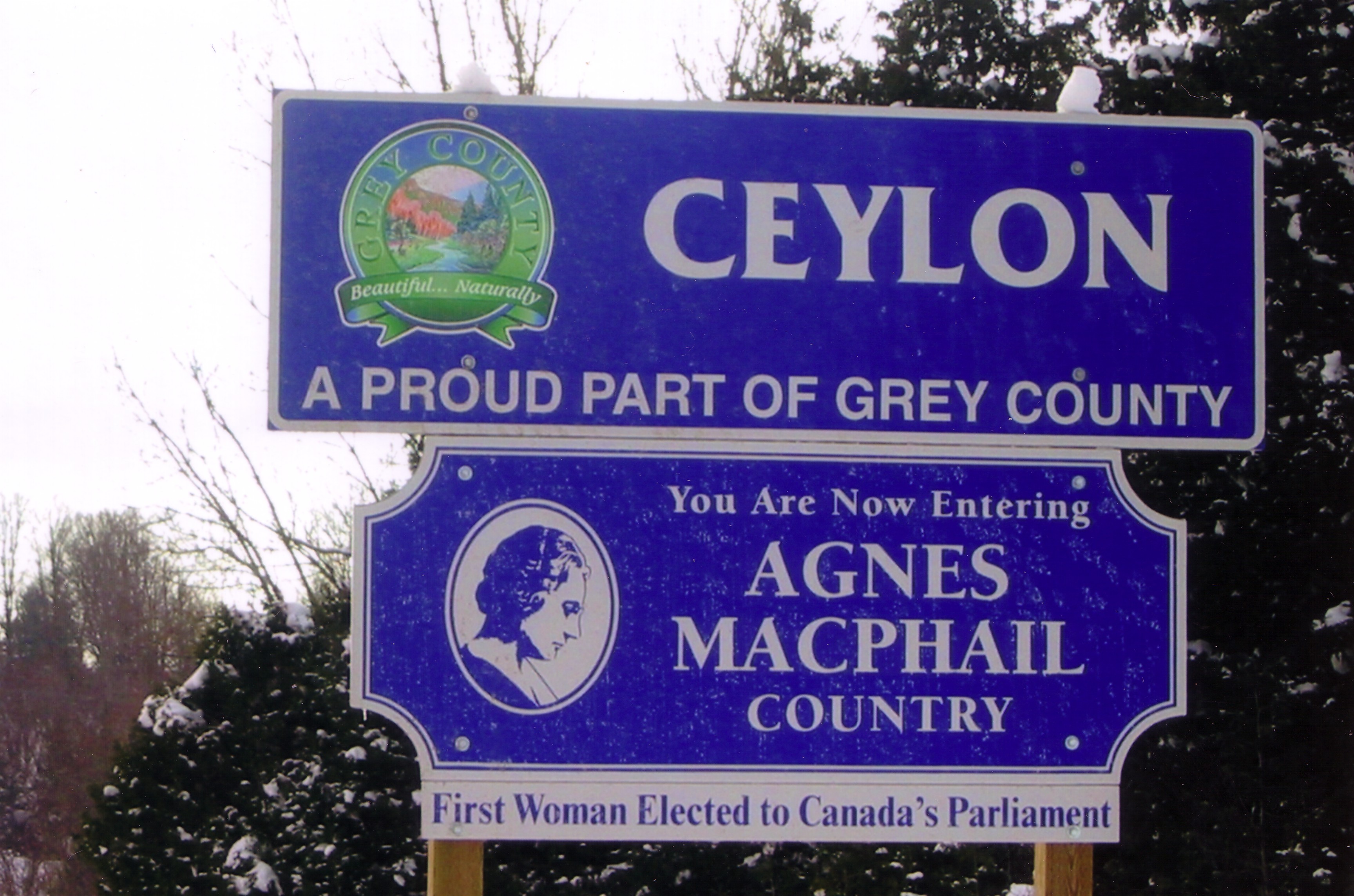 Agnes Macphail Country Signage Grey Rd. 4